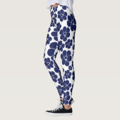 Blokkerpatroon - blauw en wit leggings (Links)