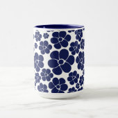 Blokkerpatroon - blauw en wit mok (Midden)