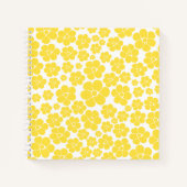 Blokkerpatroon - Lemongeel en wit Notitieboek (Voorkant)
