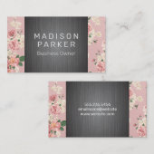 Blokkerpatroon | Metaal geborsteld Visitekaartje (Voorkant / Achterkant)