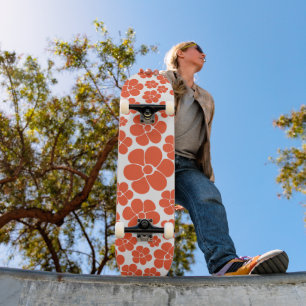 Blokkerpatroon - Oranje en wit Skateboard