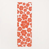 Blokkerpatroon - Oranje en wit Yogamat (Voorkant)