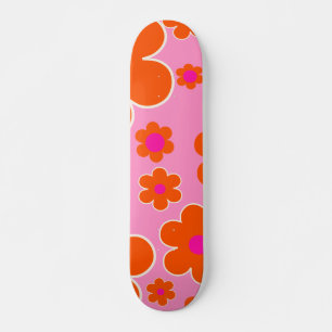 Blokkers roze Sinaasappel Skateboard