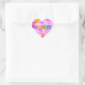 Blokletters Hart Sticker (Tas)