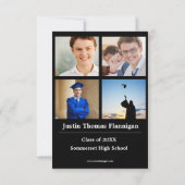 Blokletters wit - 3x5 Afstuderen aankondiging (Achterkant)