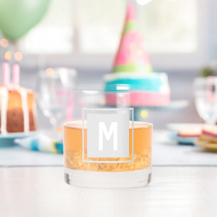 Blokmonogram Whisky Glas
