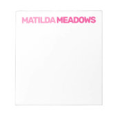 Bloknaam Alle gepersonaliseerde kleuren Notitieblok (Voorkant)