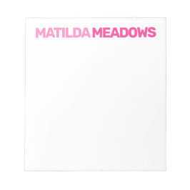 Bloknaam Alle gepersonaliseerde kleuren Notitieblok