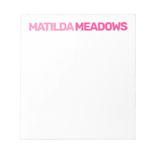 Bloknaam Alle gepersonaliseerde kleuren Notitieblok