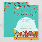 Blokpartij herfst Houses Kaart (Voorkant / Achterkant)