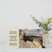 Blokpartij - Humourese uitnodiging (Staand voorkant)