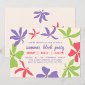  Blokpartij |Uitnodiging zomerpartij Kaart (Voorkant / Achterkant)