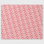 Blokscript "HOHOHO" (Rood) - inpakpapier (Vlak)