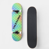 Bloktypografie Kleurrijke Rainbow Aangepaste naam Skateboard (Voorkant)