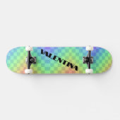 Bloktypografie Kleurrijke Rainbow Aangepaste naam Skateboard (Horizontaal)