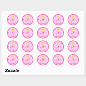 Blond Ballerina Meisje Sticker (roze) (Vel)