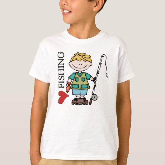 Blond Boy I Love Vist T-shirt (Voorkant)