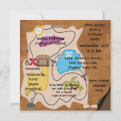 Blond Boy Pirate Ship Custom Birthday Invitation Kaart (Achterkant)