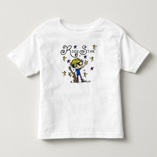 Blond Boy Rock Star Kinder Shirts (Voorkant)