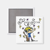Blond Boy Rock Star Magneet (Voorkant / Achterkant)