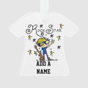 Blond Boy Rock Star Ornament