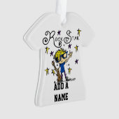 Blond Boy Rock Star Ornament (voorkant)