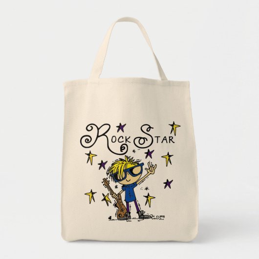 Blond Boy Rock Star Tote Bag (Voorkant)
