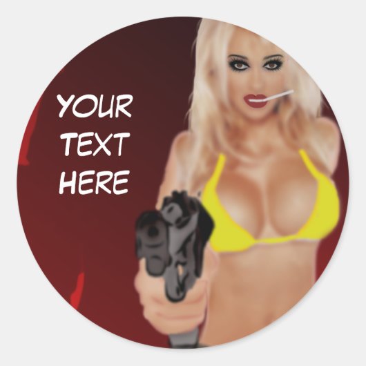 Blond dangereux - Sticker Fatale Femme (Devant)