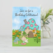 Blond Fairy Princess et Garden Invitation d'annive (Debout devant)