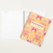 Blond Geel, Roze, en Beige Bloemen Planner (Display)