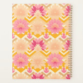 Blond Geel, Roze, en Beige Bloemen Planner (Achterkant)