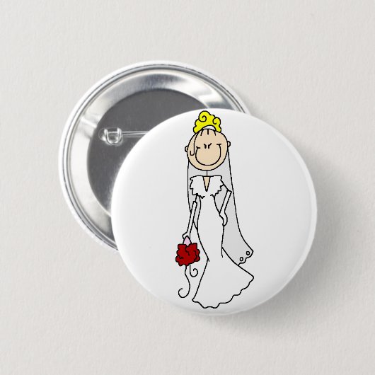 Blond geluid met Rozen Button (Voorkant /achterkant)