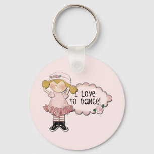 Blond Girl Dancer Tshirts en Gifts Sleutelhanger