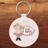Blond Girl Dancer Tshirts en Gifts Sleutelhanger (Voorkant)