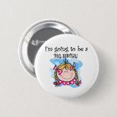 Blond Girl Future Big Sister Ronde Button 5,7 Cm (Voorkant /achterkant)