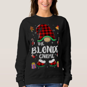 Blond Gnome Buffalo Plaid Rood Bijpassende Familie Trui
