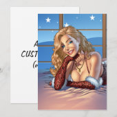 Blond haar, Blue Eyed Beauty Illustratie - Al Rio (Voorkant / Achterkant)