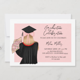 Blond Haar Coquette Afstuderen Afstudeerfeest Kaart