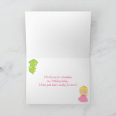 Blond Haar Prinses En Draak Dank U Bedankkaart (Binnen)