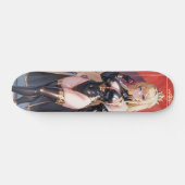 blond haar schattig anime meisje skateboard (Horizontaal)