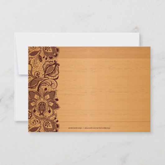 Blond hout en bruine lepel - Hartelijk dank Bedankkaart (Voorkant)