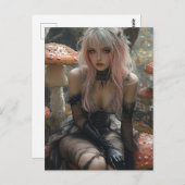 Blond in het Mushroom Forest Briefkaart (Voorkant / Achterkant)