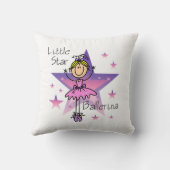 Blond klein ster ballerina kussen (Achterkant)