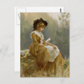  Blond Lady Leading Briefkaart (Voorkant / Achterkant)