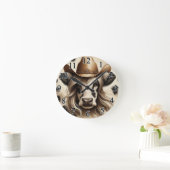 blond land Koe meisje grappig Ronde Klok (Huis)