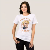 Blond, maar niet "BLOND" Tri-Blend Shirt (Voorkant volledig)