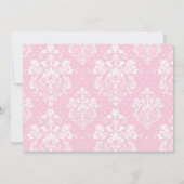 Blond meisje eerste communie damast kaart (Achterkant)