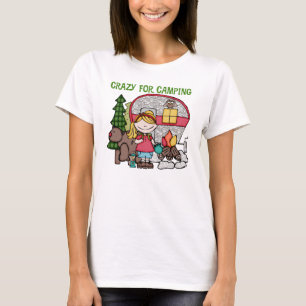 Blond meisje gek voor campagne t-shirt