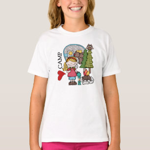 Blond meisje I Love Camp Recreation T-shirt