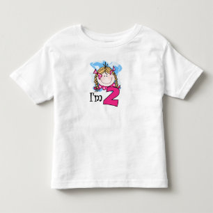 Blond meisje, ik ben twee kinder shirts
